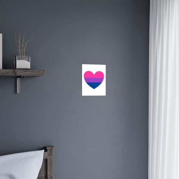 Bisexual Heart Matte Posters - Image 2