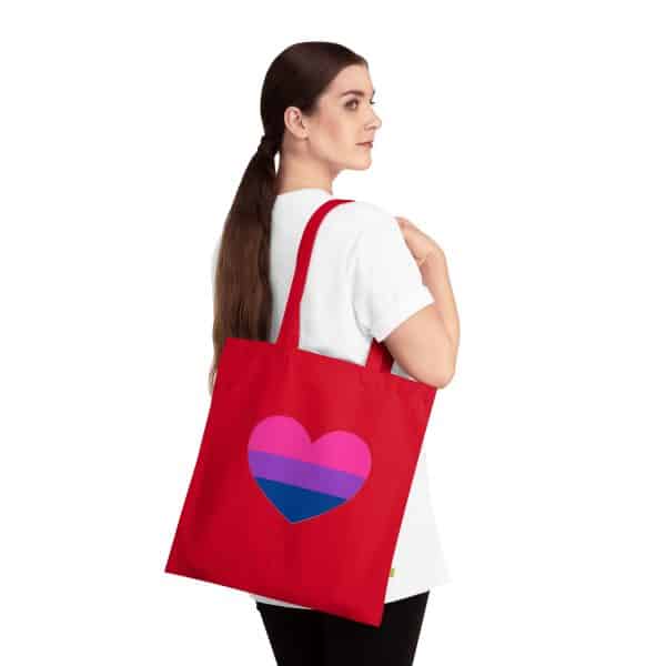 Bisexual Heart Organic Cotton Tote Bag - Image 11