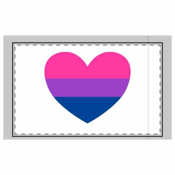 Bisexual Heart Microfiber Pillowcase - Image 2