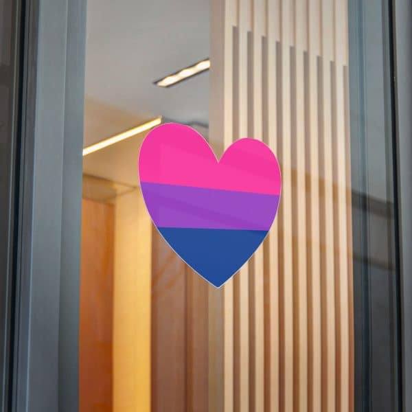 Bisexual Heart Die-Cut Stickers, (DTF) - Image 80