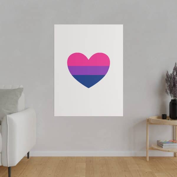 Bisexual Heart Matte Canvas, Stretched, 0.75" - Image 75