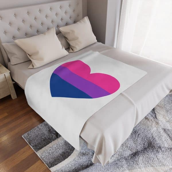 Bisexual Heart Microfiber Blanket - Image 15