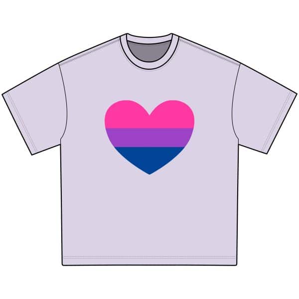 Bisexual Heart Men's Acid Washed Heavy Oversize Tee - Image 7