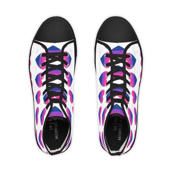 Bisexual Heart Men's High Top Sneakers - Image 2