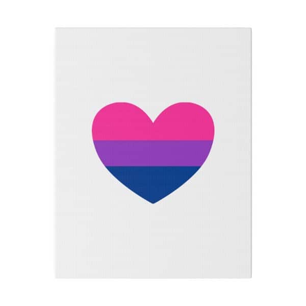 Bisexual Heart Matte Canvas, Stretched, 0.75" - Image 45