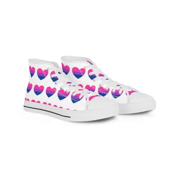 Bisexual Heart Men's High Top Sneakers - Image 9