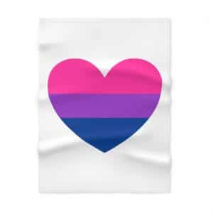 Bisexual Heart Soft Fleece Baby Blanket