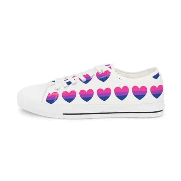Bisexual Heart Men's Low Top Sneakers - Image 14