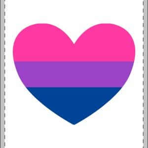 Bisexual Heart Framed Poster, Multi-Color