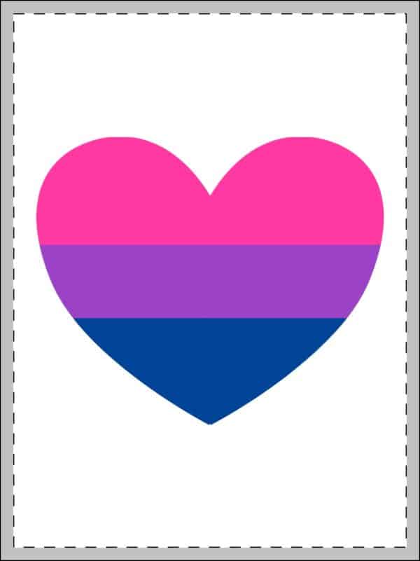 Bisexual Heart Framed Poster, Multi-Color