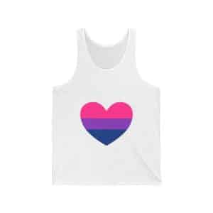 Bisexual Heart Unisex Jersey Tank