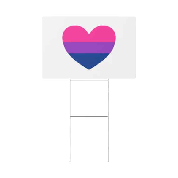 Bisexual Heart Plastic Yard Sign - Image 15