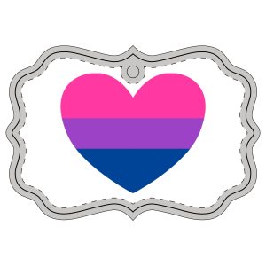 Bisexual Heart Acrylic Ornament (Multi-depth)