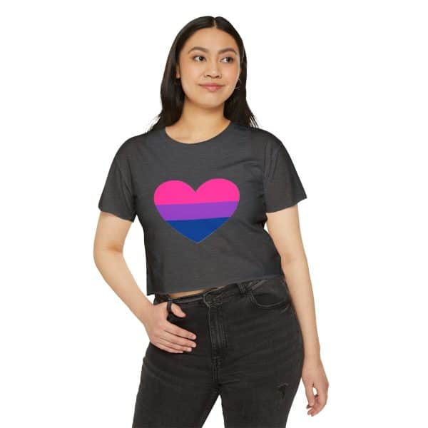 Bisexual Heart Women's Festival Crop Top - Image 53