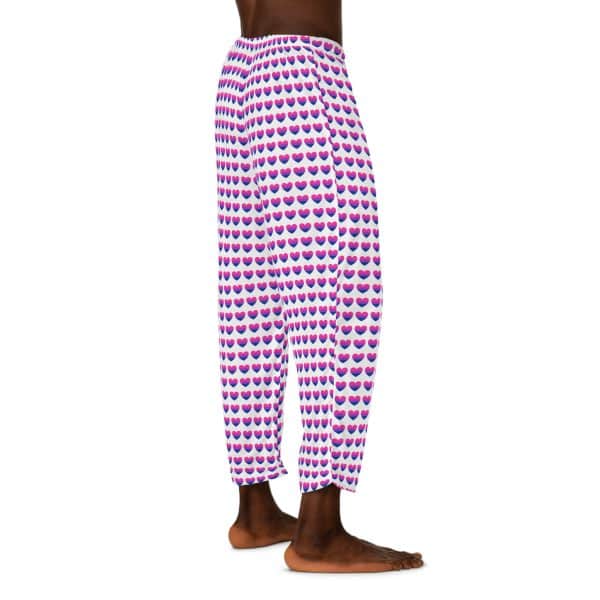 Bisexual Heart Men's Pajama Pants (AOP) - Image 12