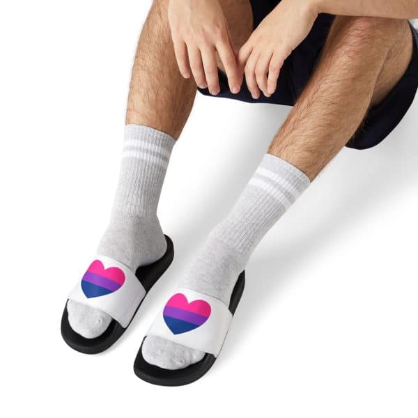 Bisexual Heart Men's Removable-Strap Sandals - Image 24