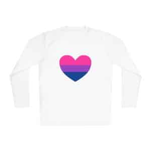 Bisexual Heart Unisex Lightweight Long Sleeve Tee