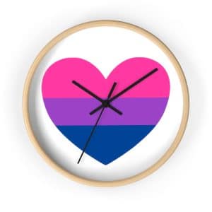 Bisexual Heart Wall Clock