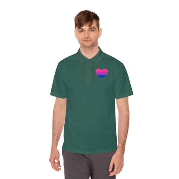 Bisexual Heart Men's Sport Polo Shirt - Image 24