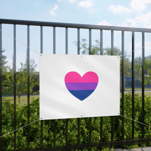 Bisexual Heart Matte Banner - Image 5