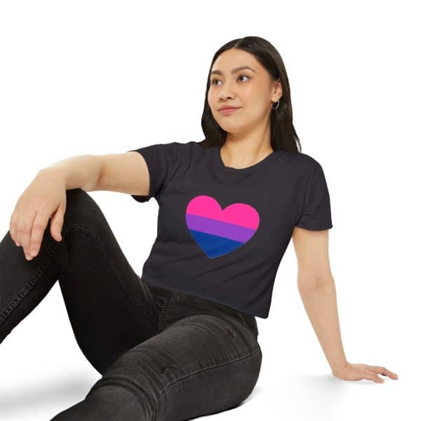 Bisexual Heart Women's Festival Crop Top - Image 40
