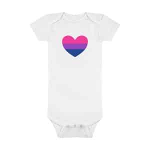 Bisexual Heart Baby Short Sleeve Onesie®