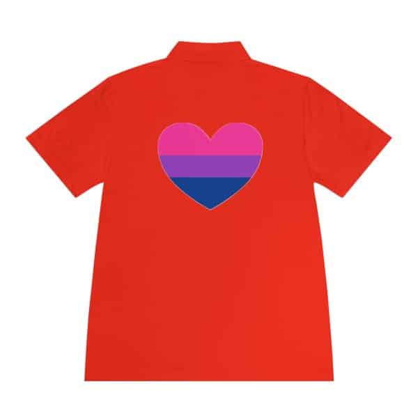 Bisexual Heart Men's Sport Polo Shirt - Image 14