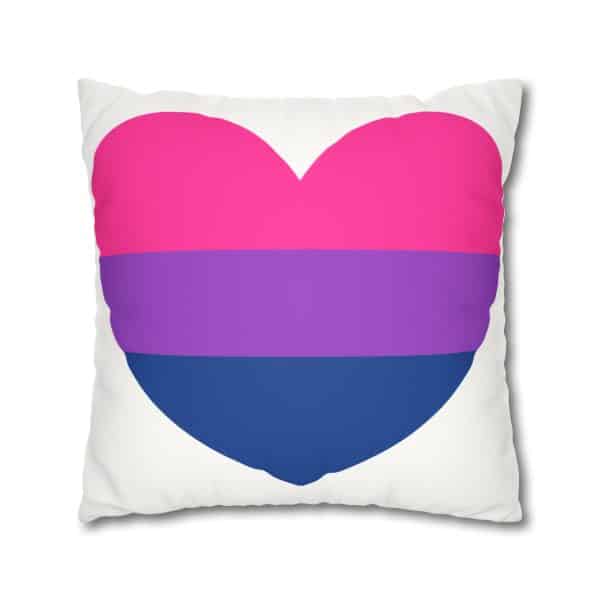 Bisexual Heart Faux Suede Square Pillowcase - Image 24