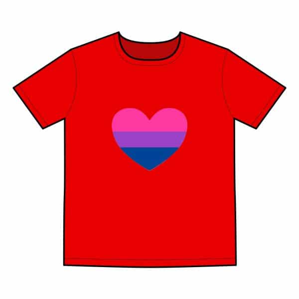 Bisexual Heart Men's Basic Tee - Image 3