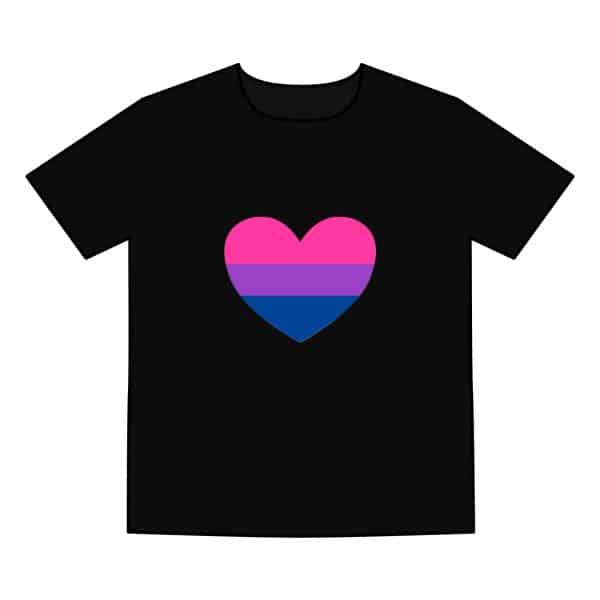 Bisexual Heart Men's Basic Tee - Image 5