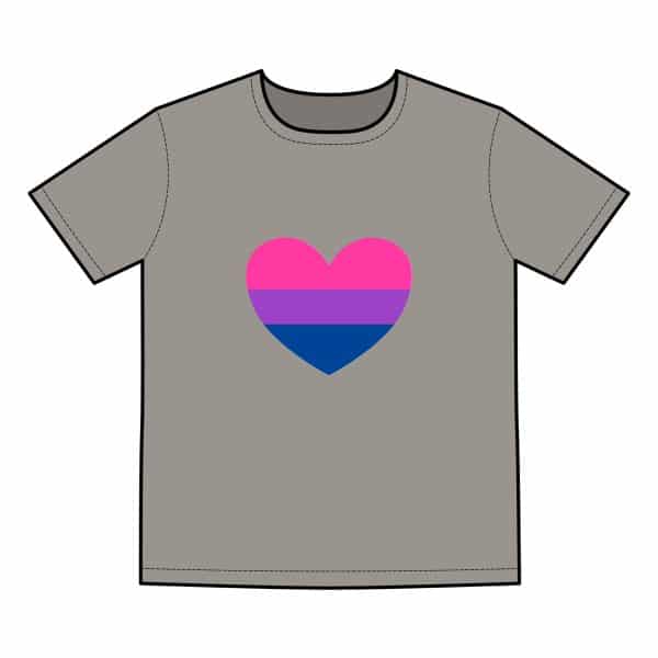 Bisexual Heart Men's Basic Tee - Image 9