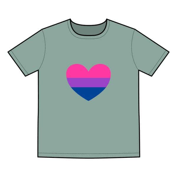 Bisexual Heart Men's Basic Tee - Image 13