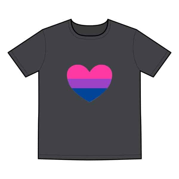 Bisexual Heart Men's Basic Tee - Image 15