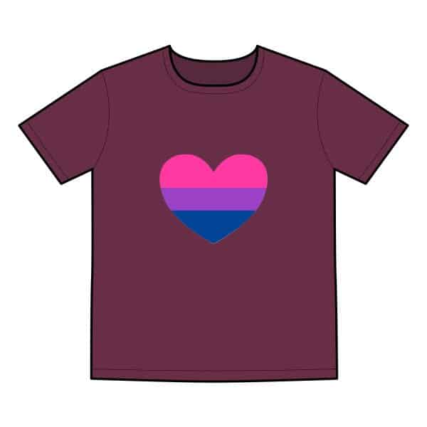 Bisexual Heart Men's Basic Tee - Image 17