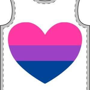 Bisexual Heart Men's T-Shirt (AOP)