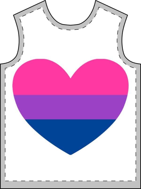 Bisexual Heart Men's T-Shirt (AOP)