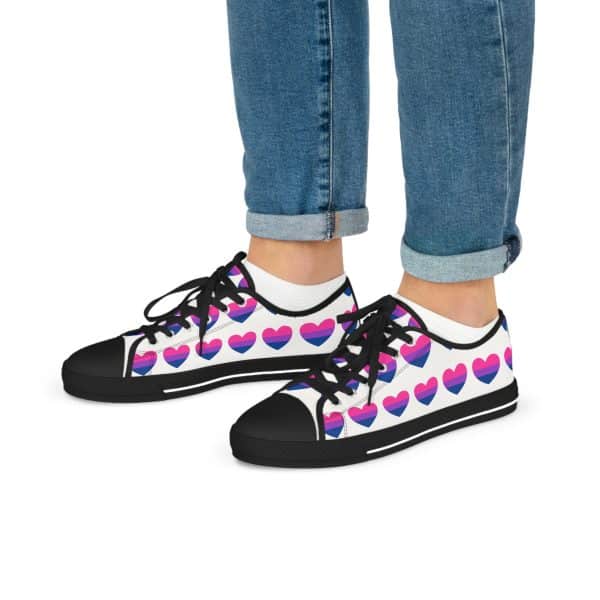Bisexual Heart Men's Low Top Sneakers - Image 8
