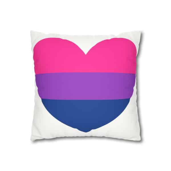 Bisexual Heart Faux Suede Square Pillowcase - Image 3