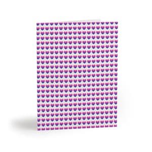 Bisexual Heart Greeting cards (8, 16, and 24 pcs)