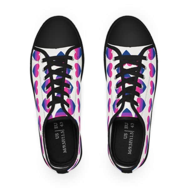 Bisexual Heart Men's Low Top Sneakers - Image 2