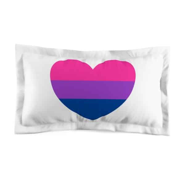 Bisexual Heart Microfiber Pillow Sham - Image 2