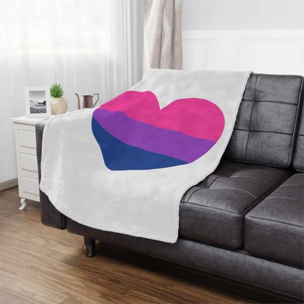Bisexual Heart Microfiber Blanket - Image 14