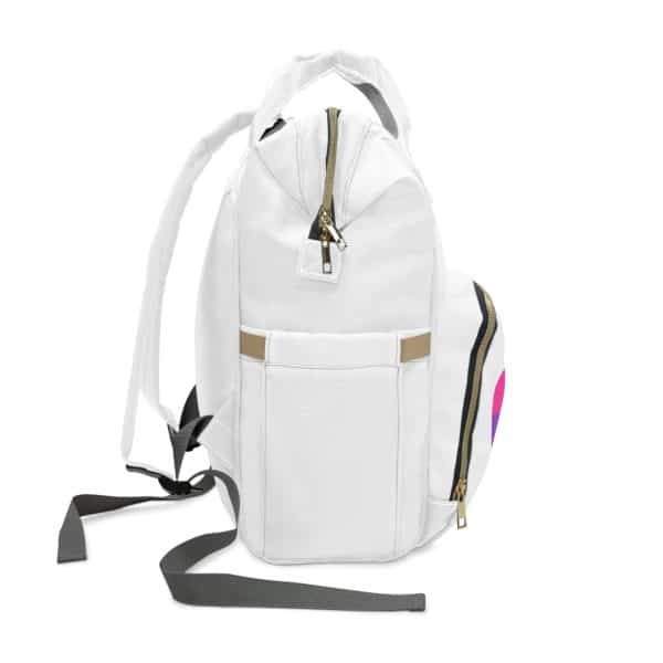 Bisexual Heart Multifunctional Diaper Backpack - Image 4