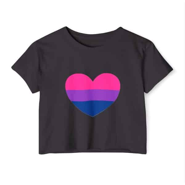 Bisexual Heart Women's Festival Crop Top - Image 36