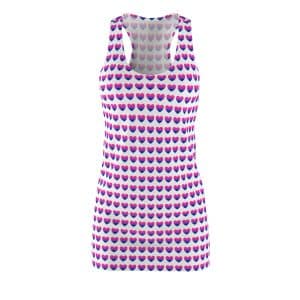 Bisexual Heart Women's Cut & Sew Racerback Dress (AOP)