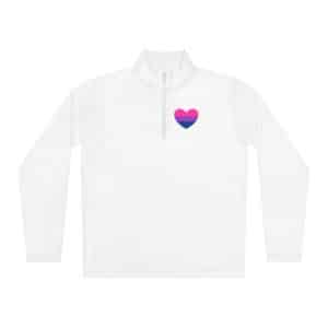 Bisexual Heart Unisex Quarter-Zip Pullover