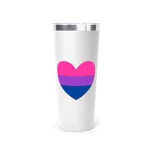 Bisexual Heart Copper Vacuum Insulated Tumbler, 22oz