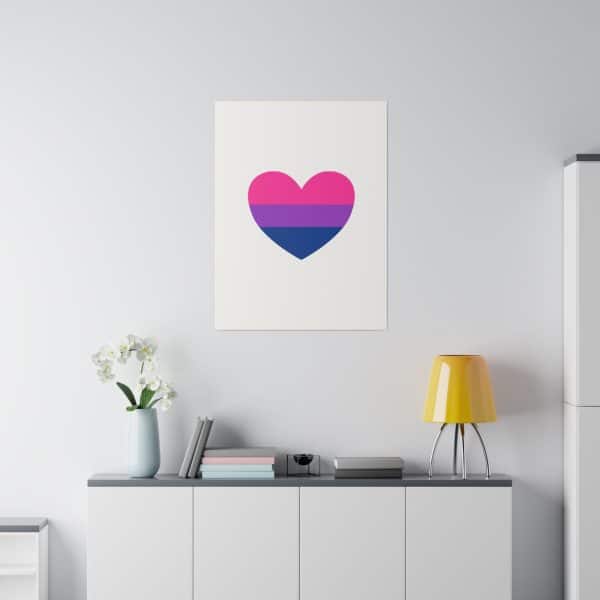 Bisexual Heart Matte Canvas, Stretched, 0.75" - Image 68