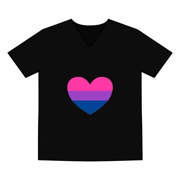 Bisexual Heart Men's Staple V Neck Tee - Image 2