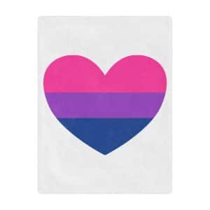 Bisexual Heart Microfiber Blanket